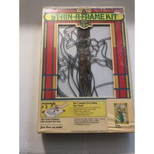 NIP Vintage Stain A Frame Stained Craft Kit‎ Accento Crafts Daffodils No 400-30